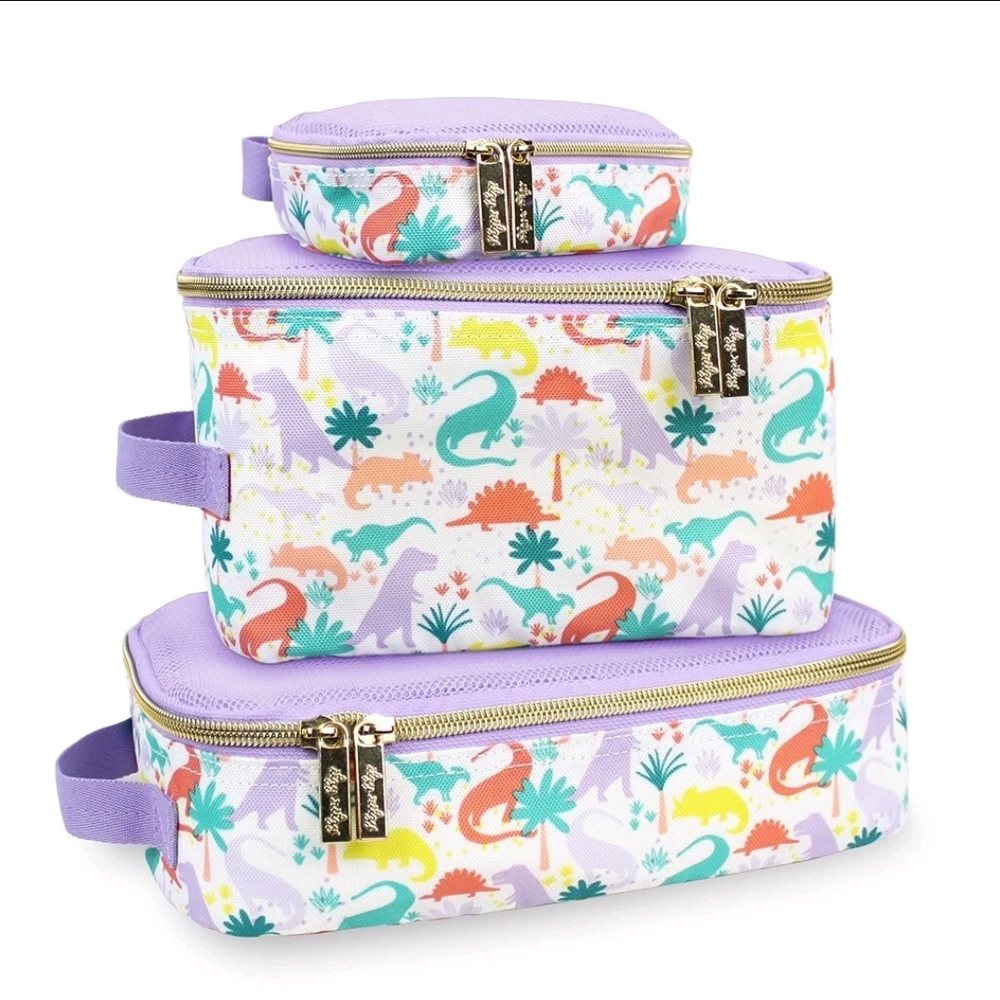 Dinosaur Print Kids Accessory Set - Purple